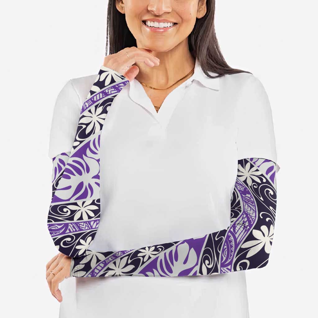 Vareau Tahiti Tiare Monstera Arm Sleeves Polynesian Pattern Curve Style LT01 - Polynesian Pride
