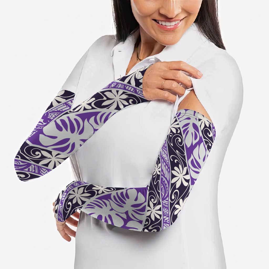 Vareau Tahiti Tiare Monstera Arm Sleeves Polynesian Pattern Curve Style LT01 - Polynesian Pride