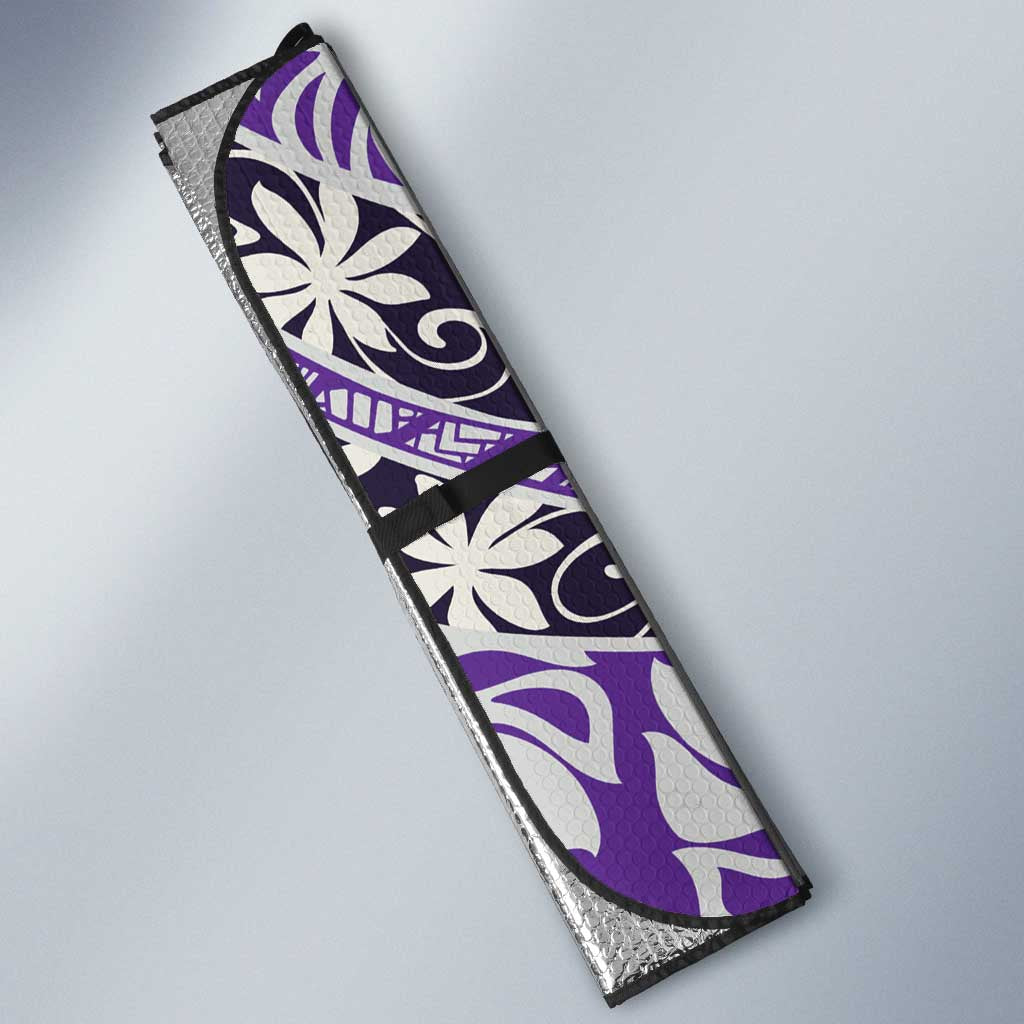 Vareau Tahiti Tiare Monstera Auto Sun Shade Polynesian Pattern Curve Style - Polynesian Pride