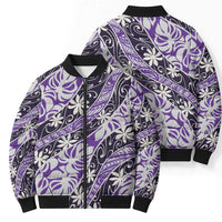 Vareau Tahiti Tiare Monstera Bomber Puffer Jacket Polynesian Pattern Curve Style LT01 - Polynesian Pride