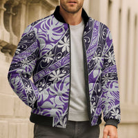 Vareau Tahiti Tiare Monstera Bomber Puffer Jacket Polynesian Pattern Curve Style LT01 - Polynesian Pride