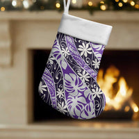 Vareau Tahiti Tiare Monstera Christmas Stocking Polynesian Pattern Curve Style LT01 Set of 2 Purple - Polynesian Pride
