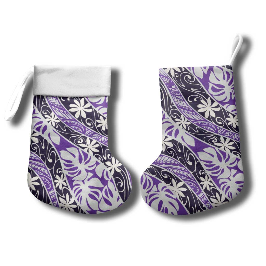 Vareau Tahiti Tiare Monstera Christmas Stocking Polynesian Pattern Curve Style LT01 - Polynesian Pride