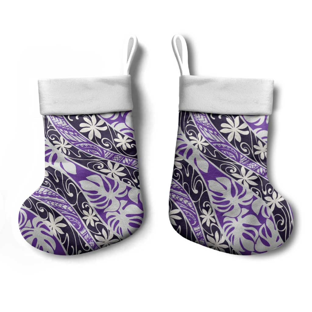 Vareau Tahiti Tiare Monstera Christmas Stocking Polynesian Pattern Curve Style LT01 - Polynesian Pride