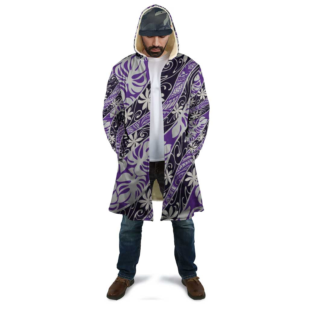 Vareau Tahiti Tiare Monstera Cloak Polynesian Pattern Curve Style - Polynesian Pride