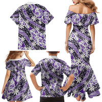 Vareau Tahiti Tiare Monstera Family Matching Mermaid Dress and Hawaiian Shirt Polynesian Pattern Curve Style - Polynesian Pride