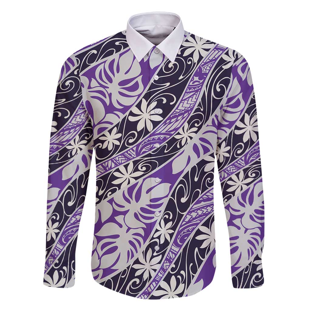 Vareau Tahiti Tiare Monstera Family Matching Off Shoulder Maxi Dress and Hawaiian Shirt Polynesian Pattern Curve Style - Polynesian Pride