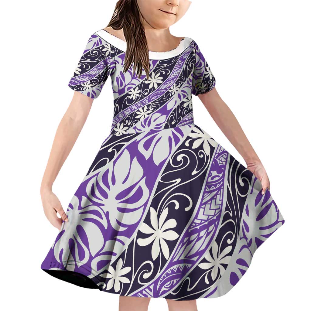 Vareau Tahiti Tiare Monstera Family Matching Off Shoulder Short Dress and Hawaiian Shirt Polynesian Pattern Curve Style - Polynesian Pride