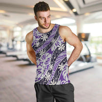 Vareau Tahiti Tiare Monstera Men Tank Top Polynesian Pattern Curve Style - Polynesian Pride