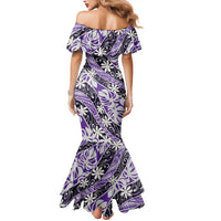 Vareau Tahiti Tiare Monstera Mermaid Dress Polynesian Pattern Curve Style - Polynesian Pride