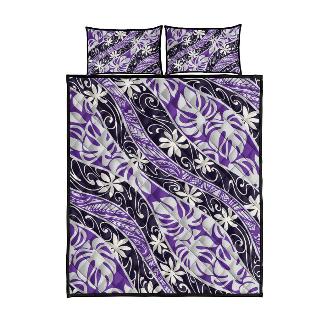 Vareau Tahiti Tiare Monstera Quilt Bed Set Polynesian Pattern Curve Style LT01 - Polynesian Pride