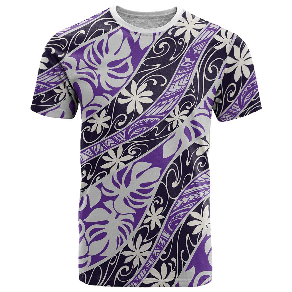 Vareau Tahiti Tiare Monstera T Shirt Polynesian Pattern Curve Style - Polynesian Pride