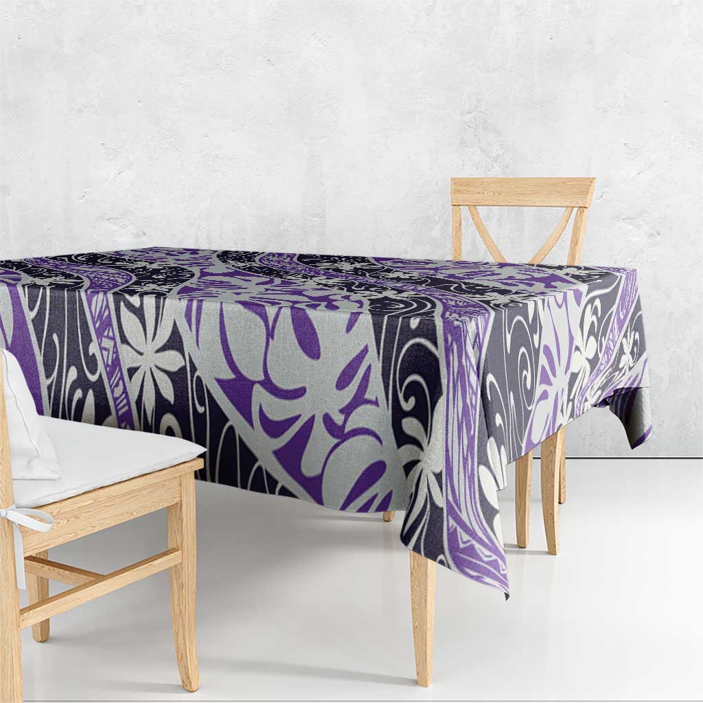 Vareau Tahiti Tiare Monstera Tablecloth Polynesian Pattern Curve Style - Polynesian Pride
