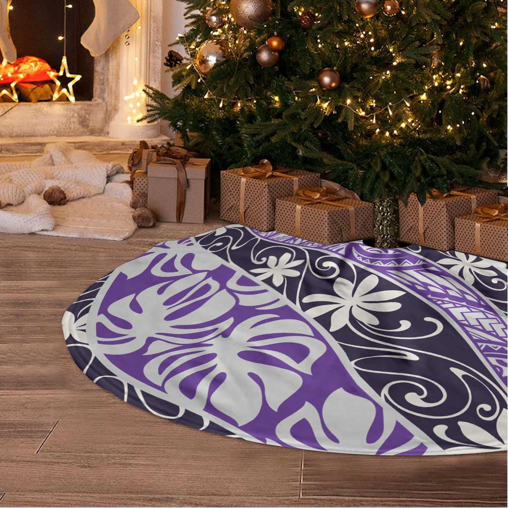 Vareau Tahiti Tiare Monstera Tree Skirt Polynesian Pattern Curve Style LT01 - Polynesian Pride