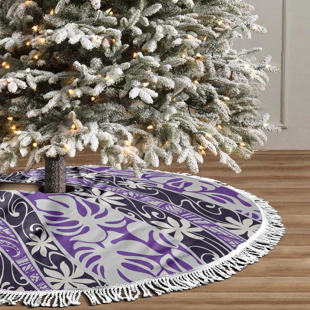 Vareau Tahiti Tiare Monstera Tree Skirt Polynesian Pattern Curve Style LT01 - Polynesian Pride