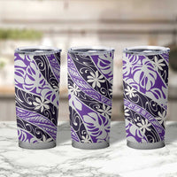 Vareau Tahiti Tiare Monstera Tumbler Cup Polynesian Pattern Curve Style - Polynesian Pride