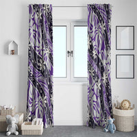 Vareau Tahiti Tiare Monstera Window Curtain Polynesian Pattern Curve Style - Polynesian Pride