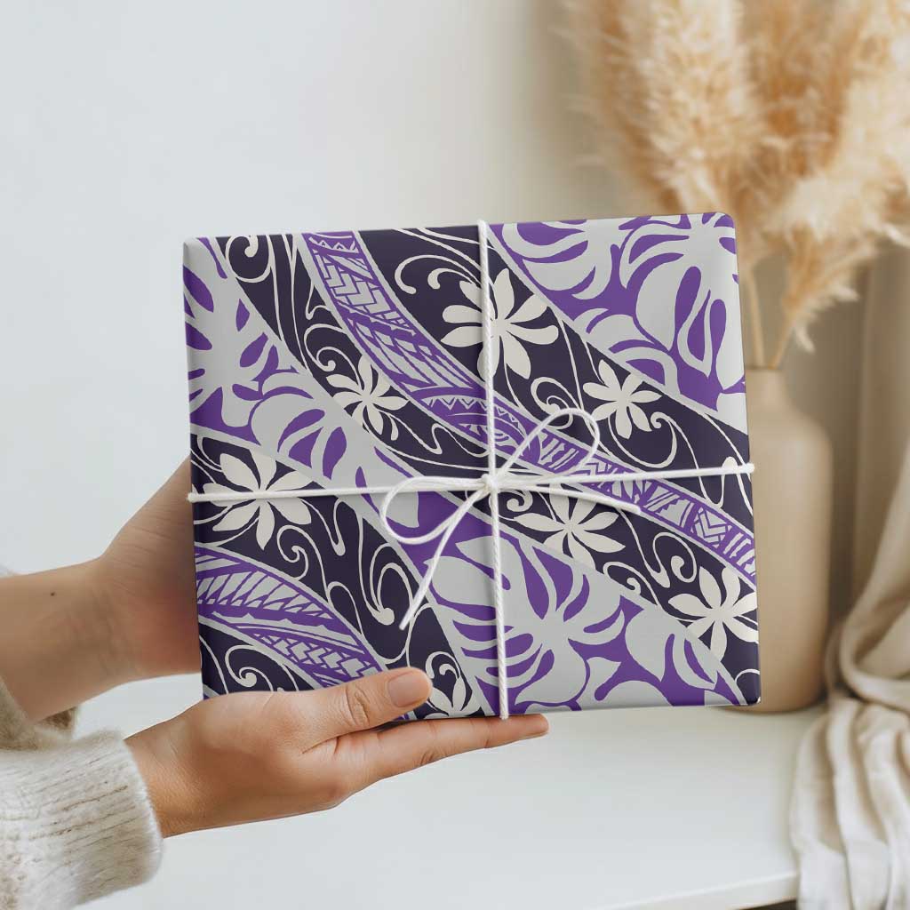 Vareau Tahiti Tiare Monstera Wrapping Paper Polynesian Pattern Curve Style - Polynesian Pride