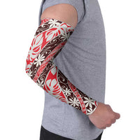 Uteute Tahiti Tiare Monstera Arm Sleeves Polynesian Pattern Curve Style LT01 - Polynesian Pride