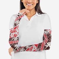 Uteute Tahiti Tiare Monstera Arm Sleeves Polynesian Pattern Curve Style LT01 - Polynesian Pride