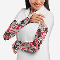 Uteute Tahiti Tiare Monstera Arm Sleeves Polynesian Pattern Curve Style LT01 - Polynesian Pride