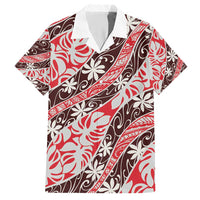 Uteute Tahiti Tiare Monstera Hawaiian Shirt Polynesian Pattern Curve Style - Polynesian Pride