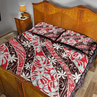 Uteute Tahiti Tiare Monstera Quilt Bed Set Polynesian Pattern Curve Style LT01 - Polynesian Pride