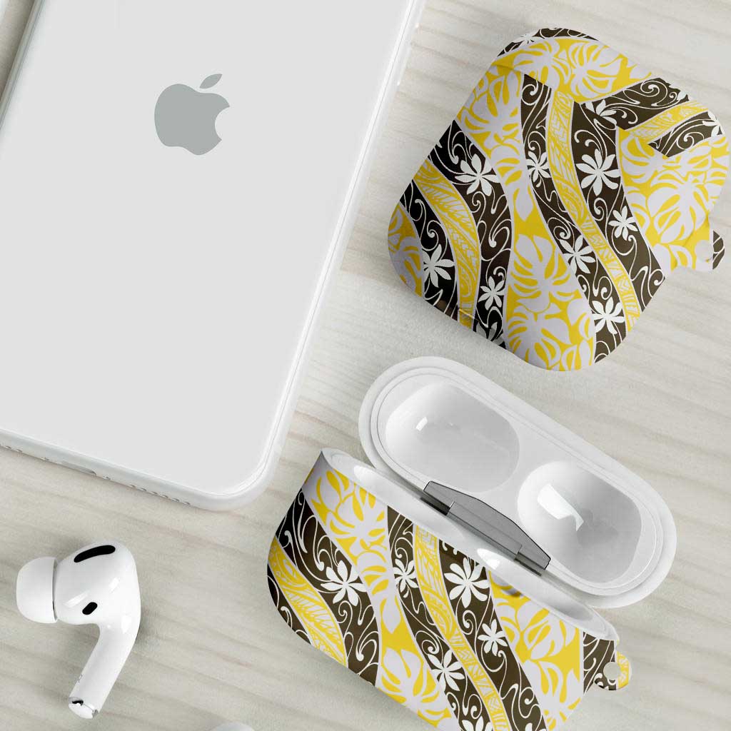Rearea Tahiti Tiare Monstera AirPods Case Polynesian Pattern Curve Style - Polynesian Pride