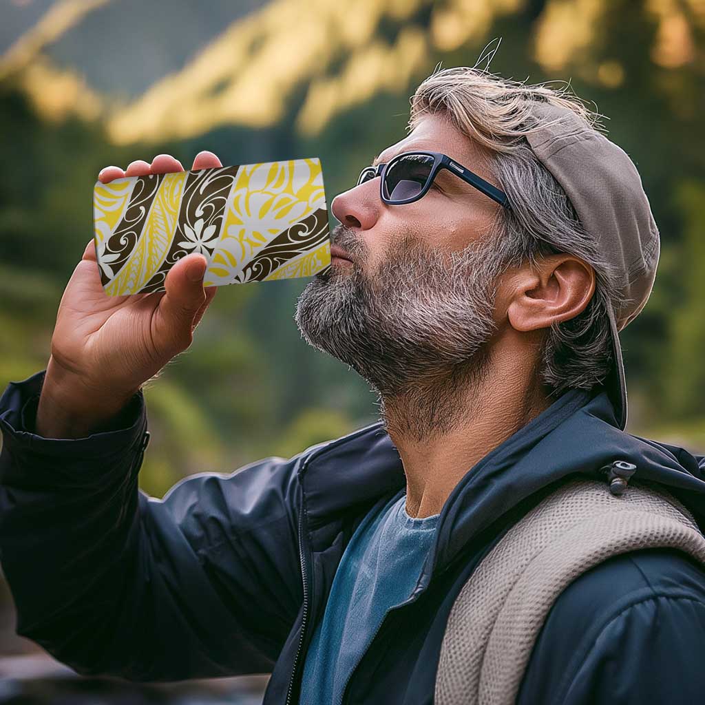 Rearea Tahiti Tiare Monstera 4 in 1 Can Cooler Tumbler Polynesian Pattern Curve Style - Polynesian Pride