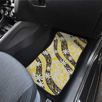 Rearea Tahiti Tiare Monstera Car Mats Polynesian Pattern Curve Style - Polynesian Pride