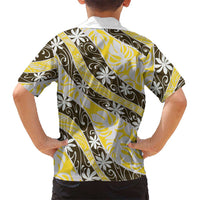 Rearea Tahiti Tiare Monstera Family Matching Puletasi and Hawaiian Shirt Polynesian Pattern Curve Style LT01 - Polynesian Pride