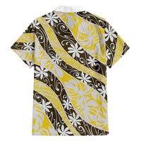 Rearea Tahiti Tiare Monstera Family Matching Puletasi and Hawaiian Shirt Polynesian Pattern Curve Style LT01 - Polynesian Pride