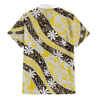 Rearea Tahiti Tiare Monstera Family Matching Short Sleeve Bodycon Dress and Hawaiian Shirt Polynesian Pattern Curve Style - Polynesian Pride