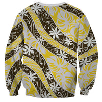 Rearea Tahiti Tiare Monstera Sweatshirt Polynesian Pattern Curve Style LT01 - Polynesian Pride