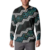 Personalised Taniko Aotearoa Mix Paua Shell Button Sweatshirt Niho Taniwha Turquoise Glitter