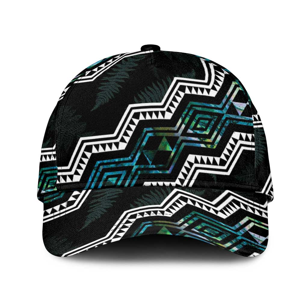 Taniko Aotearoa Mix Paua Shell Classic Cap Niho Taniwha Turquoise Glitter - Polynesian Pride