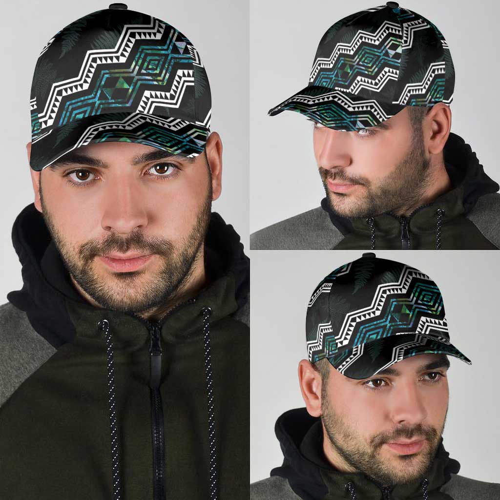 Taniko Aotearoa Mix Paua Shell Classic Cap Niho Taniwha Turquoise Glitter - Polynesian Pride