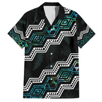 Personalised Taniko Aotearoa Mix Paua Shell Family Matching Summer Maxi Dress and Hawaiian Shirt Niho Taniwha Turquoise Glitter LT01 Dad's Shirt - Short Sleeve Turquoise - Polynesian Pride