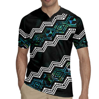 Personalised Taniko Aotearoa Mix Paua Shell Rugby Jersey Niho Taniwha Turquoise Glitter LT01 - Polynesian Pride