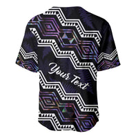 Personalised Taniko Aotearoa Mix Paua Shell Baseball Jersey Niho Taniwha Lilac Glitter LT01 - Polynesian Pride