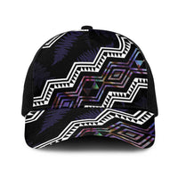 Taniko Aotearoa Mix Paua Shell Baseball Net Cap Niho Taniwha Lilac Glitter - Polynesian Pride