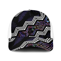 Taniko Aotearoa Mix Paua Shell Baseball Net Cap Niho Taniwha Lilac Glitter - Polynesian Pride