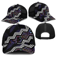 Taniko Aotearoa Mix Paua Shell Baseball Net Cap Niho Taniwha Lilac Glitter - Polynesian Pride
