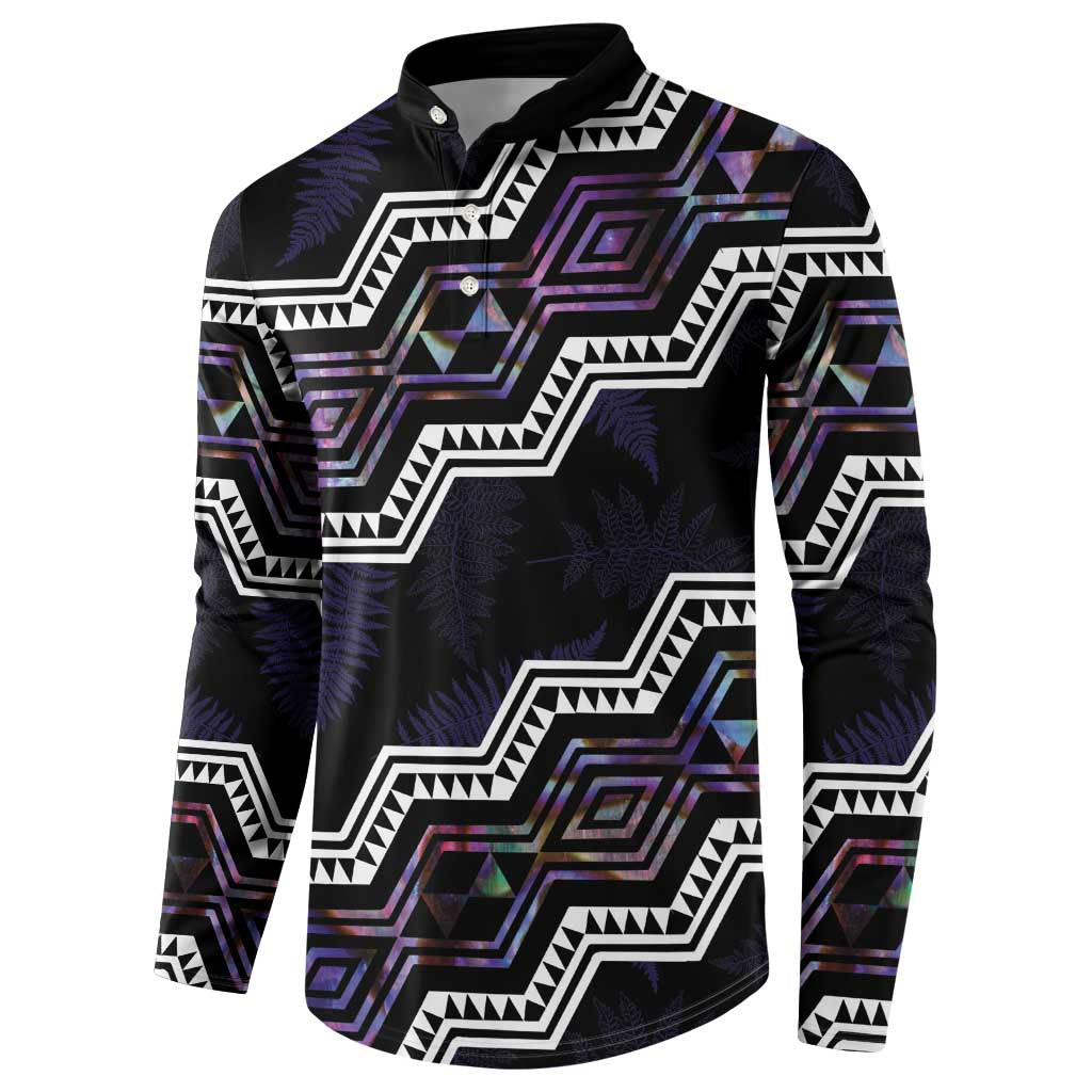 Personalised Taniko Aotearoa Mix Paua Shell Button Sweatshirt Niho Taniwha Lilac Glitter