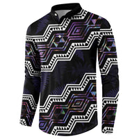 Personalised Taniko Aotearoa Mix Paua Shell Button Sweatshirt Niho Taniwha Lilac Glitter