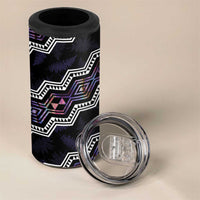 Personalised Taniko Aotearoa Mix Paua Shell 4 in 1 Can Cooler Tumbler Niho Taniwha Lilac Glitter
