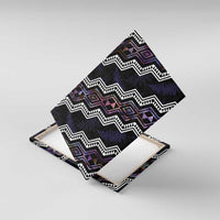 Personalised Taniko Aotearoa Mix Paua Shell Canvas Wall Art Niho Taniwha Lilac Glitter