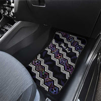 Personalised Taniko Aotearoa Mix Paua Shell Car Mats Niho Taniwha Lilac Glitter