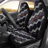 Personalised Taniko Aotearoa Mix Paua Shell Car Seat Cover Niho Taniwha Lilac Glitter