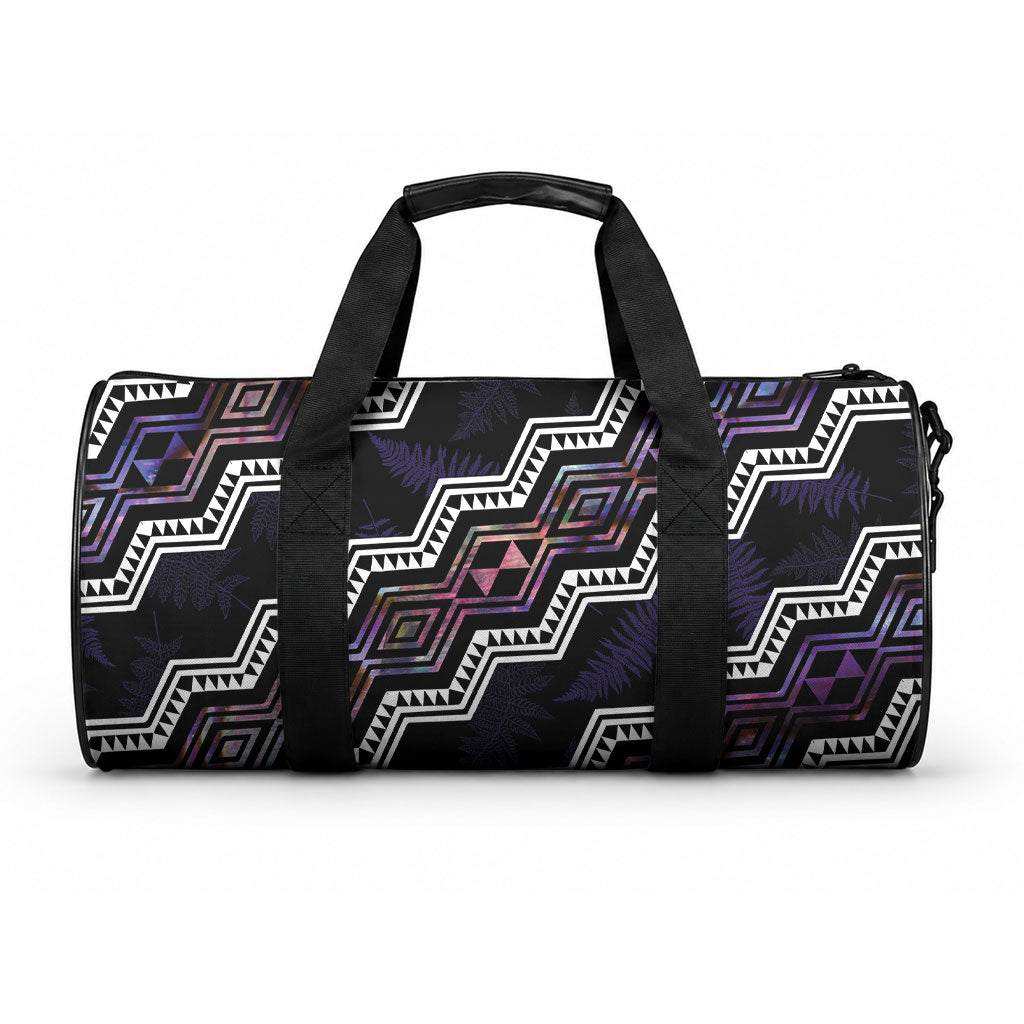 Taniko Aotearoa Mix Paua Shell Duffle Bag Niho Taniwha Lilac Glitter LT01 One size Purple - Polynesian Pride